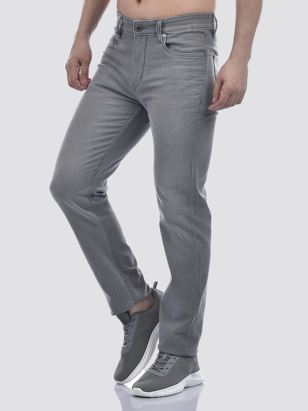 Numero Uno Men Grey Slim Fit Sustainable Jeans